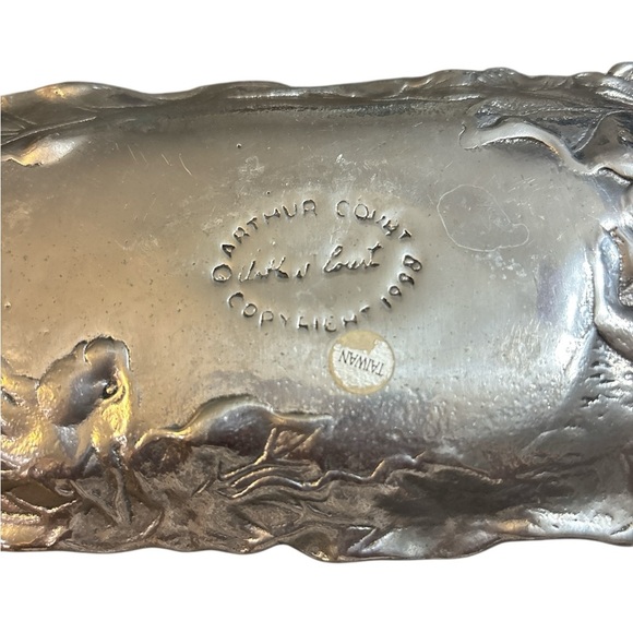 VINTAGE ARTHUR COURT Bunny silver dish platter (D01) - Picture 3 of 3